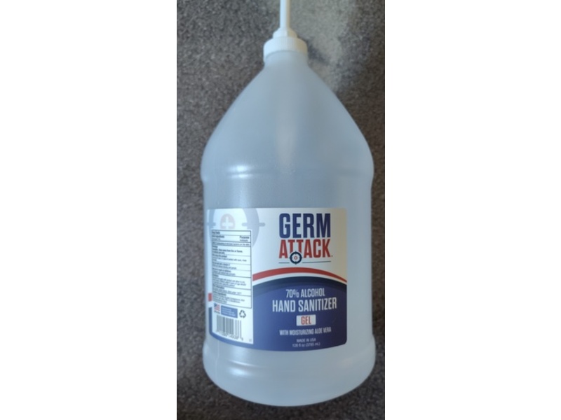Germ Attack Hand Sanitizer Gel, 128 fl oz/3785 mL