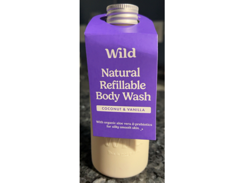 Wild Natural Refillable Body Wash, Coconut & Vanilla, 350 mL