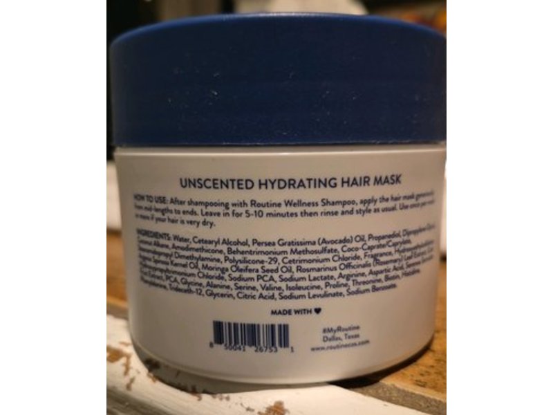 Routine Wellness Hydrating Hair Mask, Unscented, 8 oz/237 mL