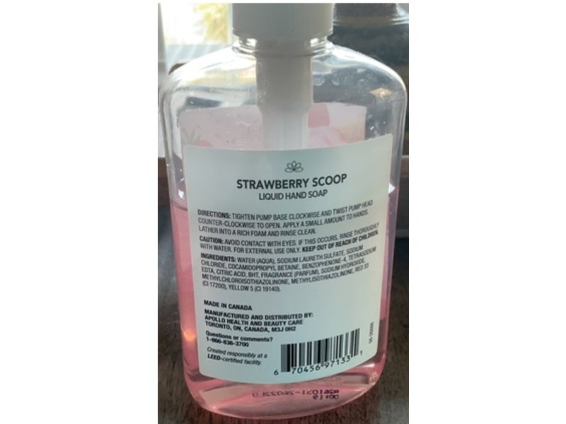 Natural Concepts Liquid Hand Soap, Strawberry Scoop, 7.5 fl oz/222 mL