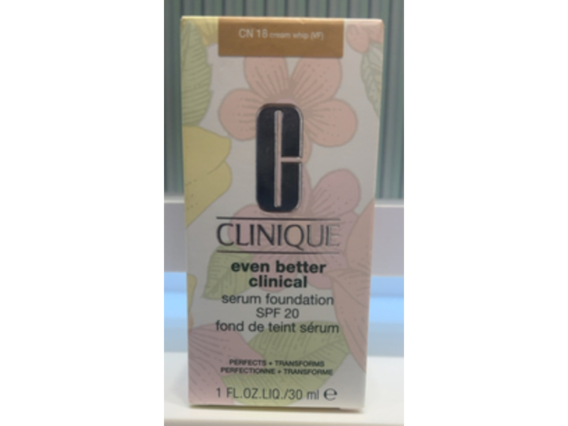 Clinical Even Better Serum Foundation, CN 18 Cream, SPF 20, 1 fl oz/30 mL