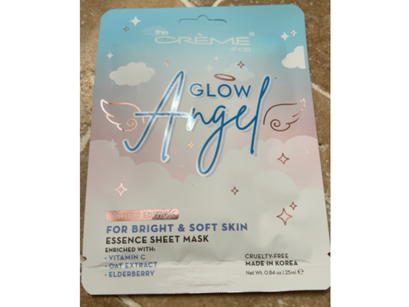 The Cream Shop Bright & Soft Skin Sheet Mask, Glow Angel, 0.84 oz/25 mL