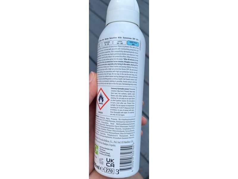 Cien Sun Kids Sensitive Suncare Spray, SPF 50+, Fragrance Free, 200 mL