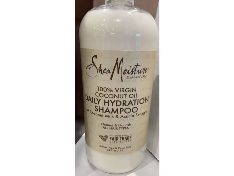 SheaMoisture Daily Hydration Shampoo, Coconut Milk & Acacia Senegal, 34 fl oz/1 L