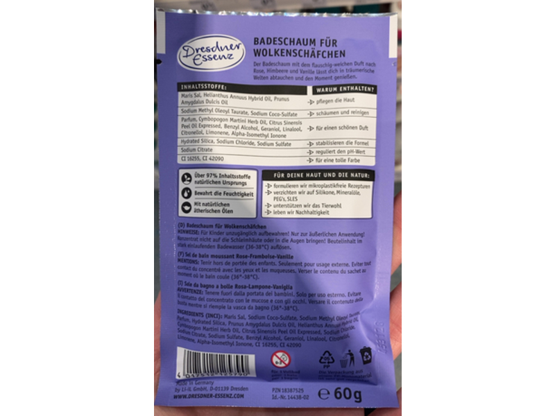 Dresdner Essenz Foaming Bath Salt "7th Heaven", 0.06 kG