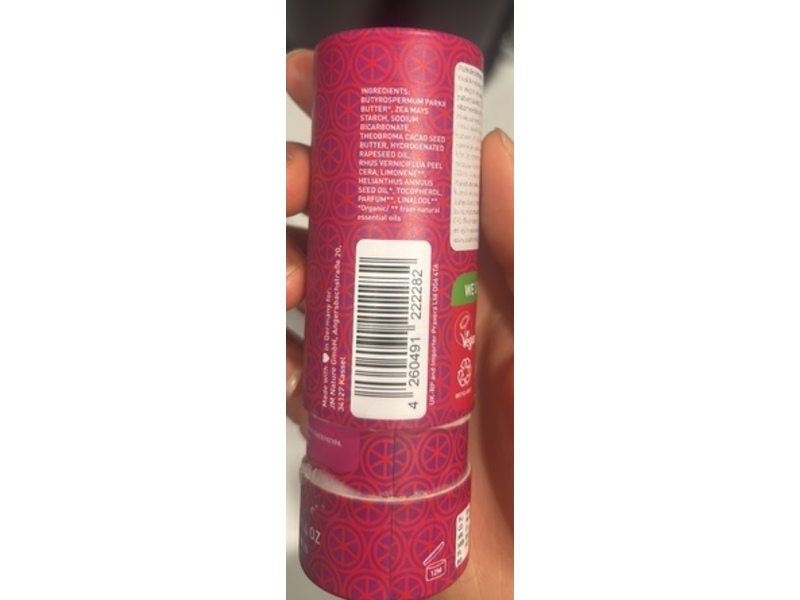 Ben & Anna Natural Care Deodorant, Pink Grapefruit, 1.4 oz/40 g