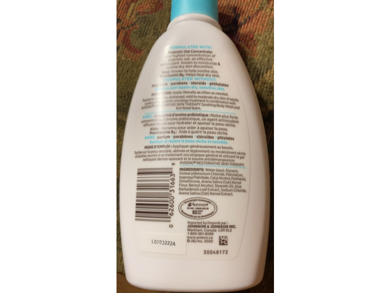 Aveeno Restorative Skin Therapy Repairing Cream, 340 g