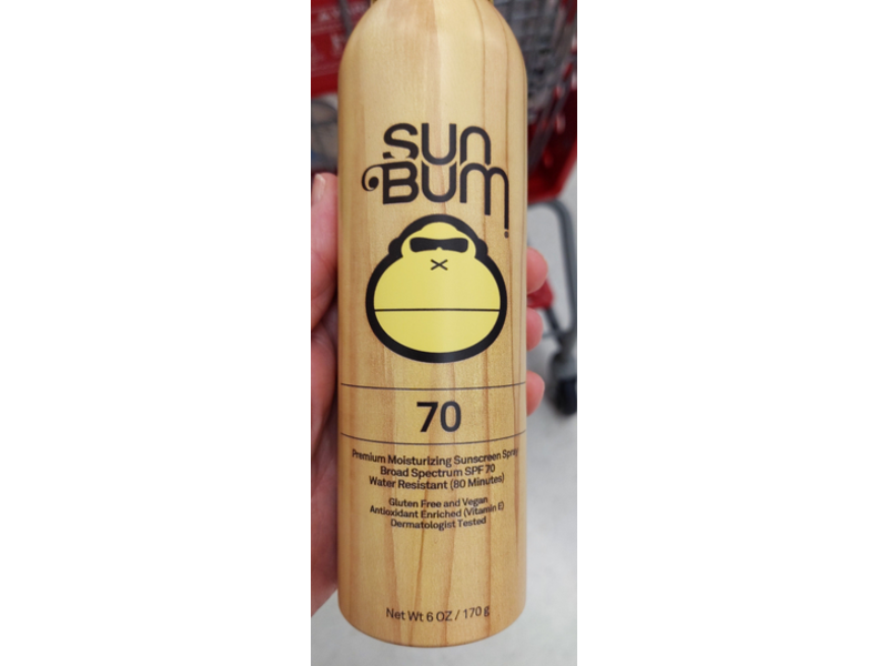 Sun Bum Premium Moisturizing Sunscreen Spray, SPF 70, 6 oz/ 170 g