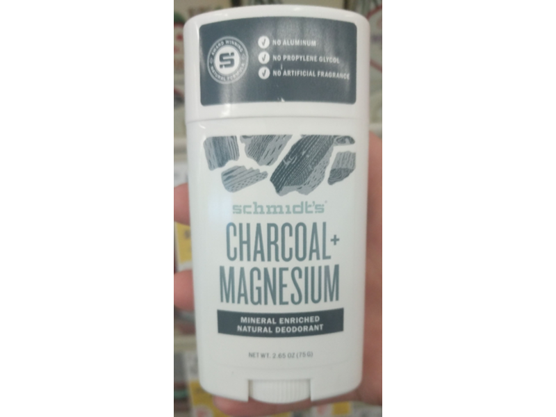 Schmidt's Natural Deodorant, Charcoal + Magnesium, 2.65 oz