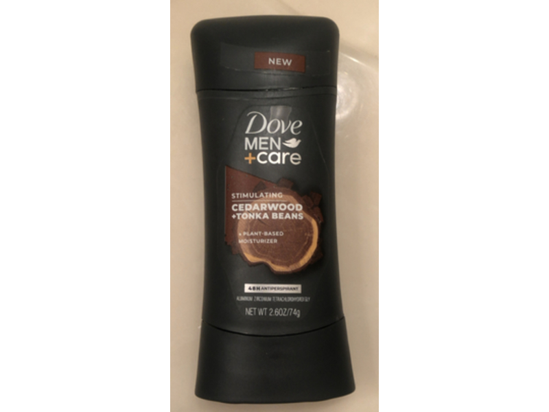 Dove Men+Care Stimulating Antiperspirant, Cedarwood + Tonka, 2.6 oz/74 g