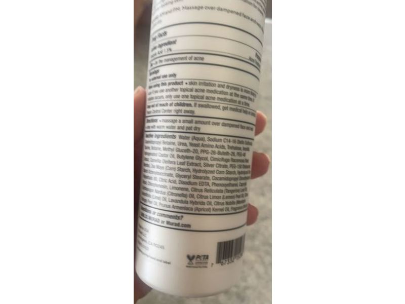 Murad Clarifying Cleanser, Acne Control, 13.5 fl oz/400 mL