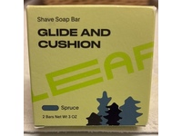 Leaf Glide And Cushion Shave Soap Bar, Spruce, 3 oz, Pack Of 2 - thumbnail 2