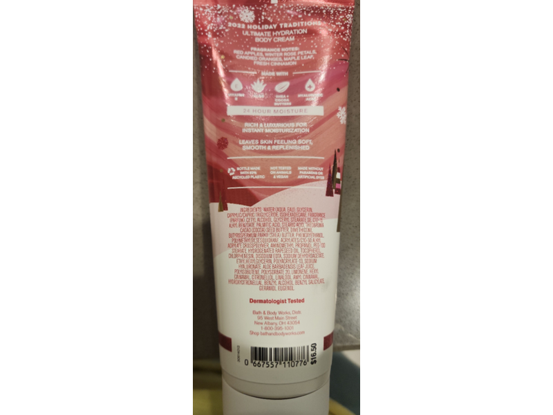 Bath & Body Works Winter Candy Apple Body Cream, 8 oz/226 g
