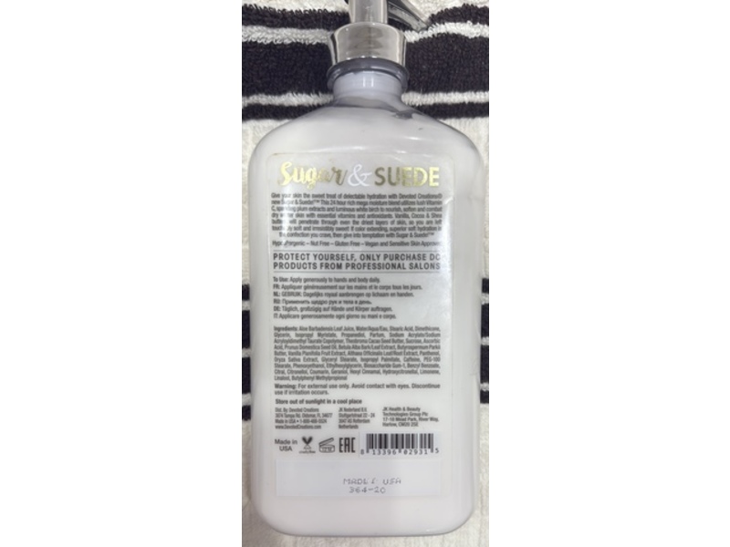 Devoted Creations Moisturizer, Sugar & Suede, 18.25 fl oz/540 mL