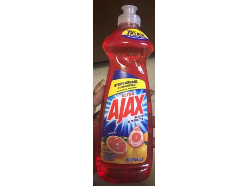 Ajax Ultra Dish Soap, Bleach Alternative, Grapefruit, 14 fl oz/414 mL
