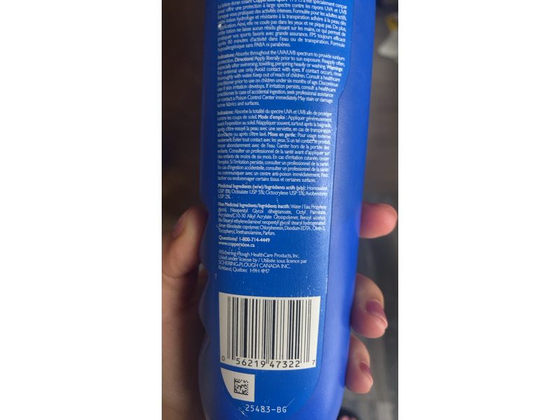 Coppertone Sport Sunscreen Lotion, SPF 15, 237 mL