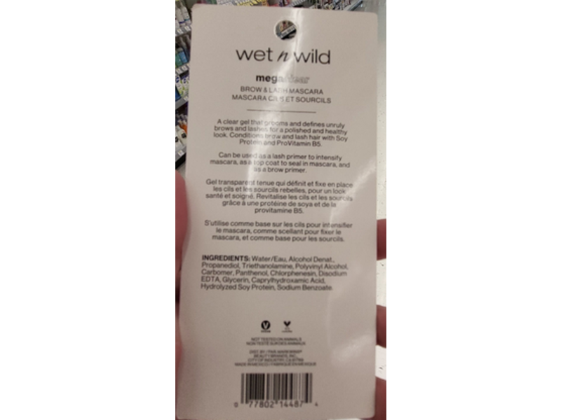 Wet n Wild Mega Clear Brow & Lash Mascara, 0.30 fl oz/9 mL