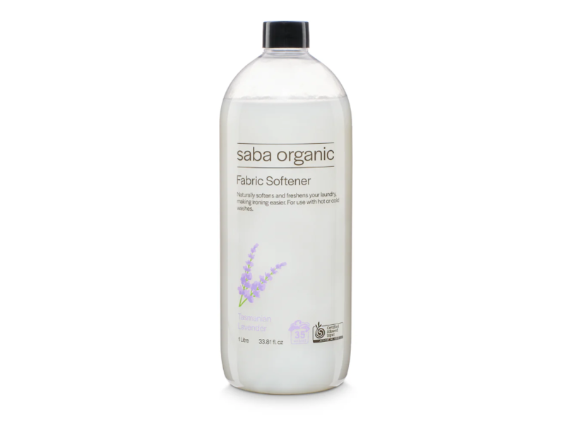 Saba Organic Fabric Softener, Tasmanian Lavender, 33.81 fl oz/1 L