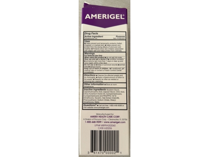 Amerigel Barrier Lotion Skin Protectant, 6 oz/170 g