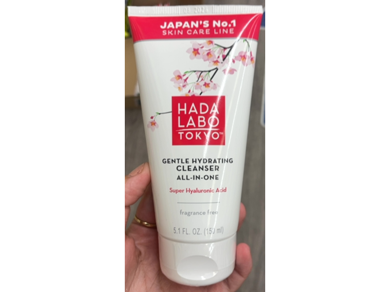 Hada Labo Tokyo All - In - One Gentle Hydrating Cleanser, Super Hyaluronic Acid, 5.1 fl oz/150 mL