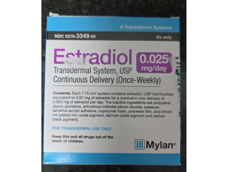 Estradiol Transdermal System 0.025% mg/day, Mylan (Rx)