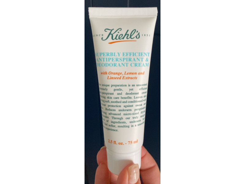 Kiehl's Super Efficient Antiperspirant & Deodorant Cream, Orange, Lemon & Linseed Extract, 2.5 fl oz/75 mL