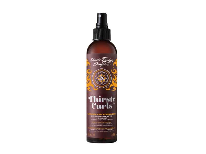 Uncle Funky's Daughter Thirsty Curls Leave-In Curl Revitalizer, Coconut Milk + Nettle + Chamomile, 8 fl oz/236 mL