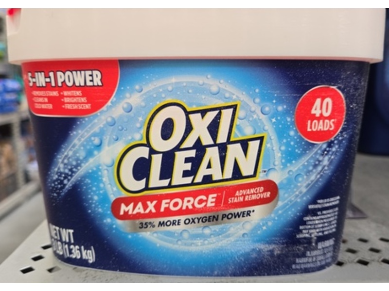 OxiClean Max Force 5-In-1 Power Stain Remover, 40 Loads, 1.36 kg