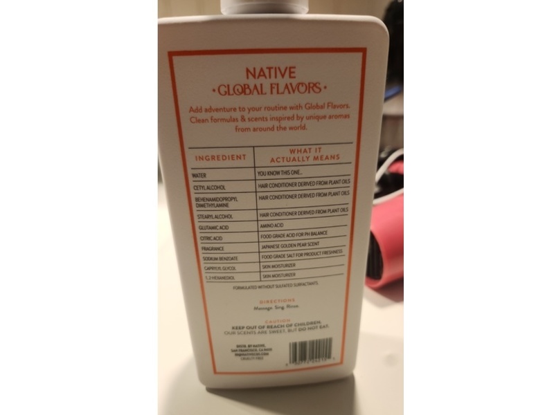 Native Japanese Strengthening Conditioner, Golden Pear, 16.5 fl oz/487 mL