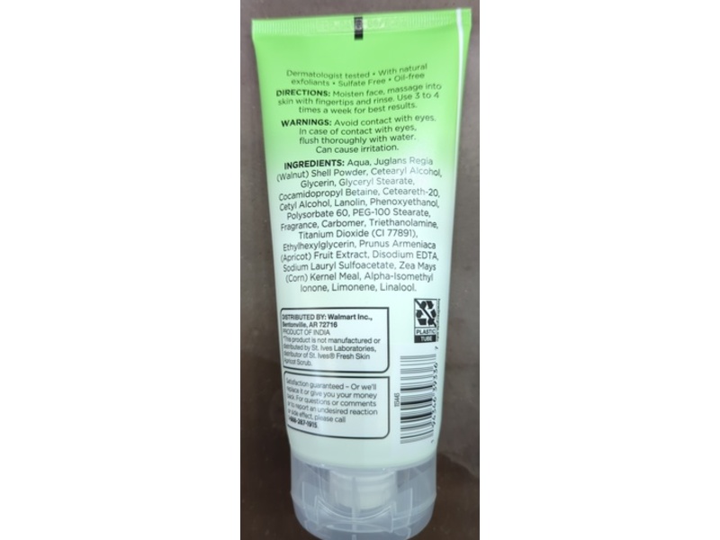 Equate Beauty Facial Cleanser Scrub, Apricot, 6 oz/170 g