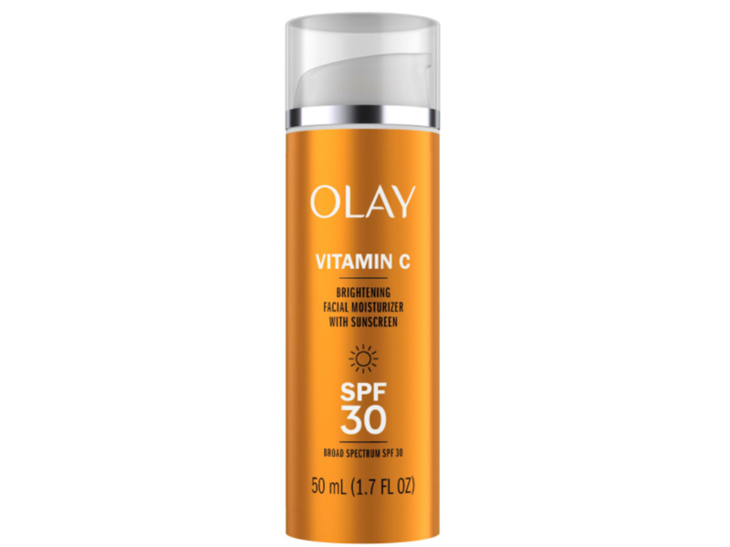 Olay Vitamin C Brightening Facial Moisturizer Sunscreen, SPF 30, 1.7 fl oz/50 mL