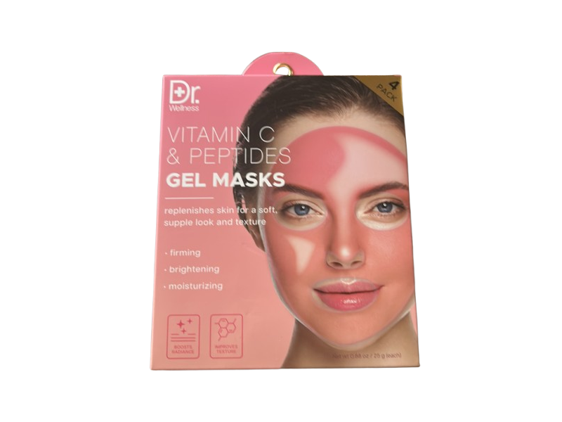 Dr. Wellness Gel Mask, Vitamin C & Peptides, 0.88 oz/25 g, 4 Count
