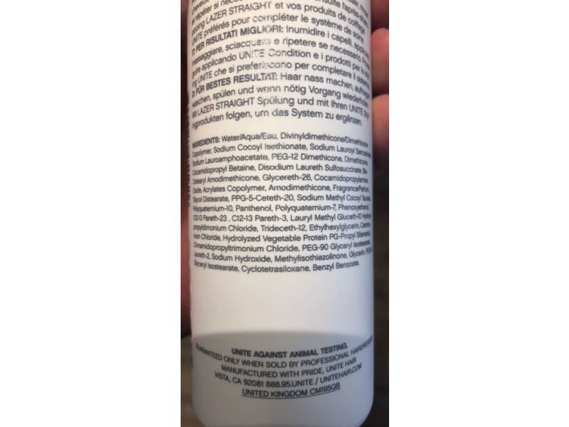 Unite Hair Lazer Straight Shampoo, 10 fl oz/300 mL