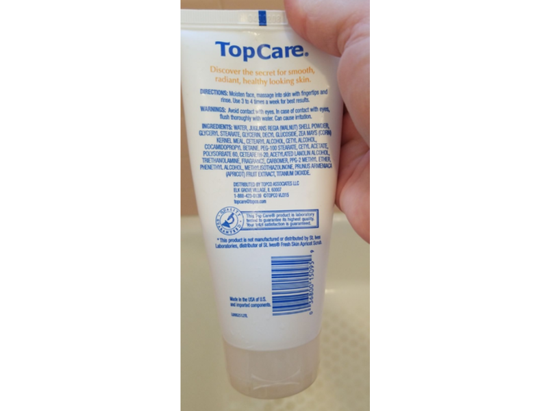 Top Care Facial Cleanser Scrub, Apricot, Refreshing, 6 oz/170 g