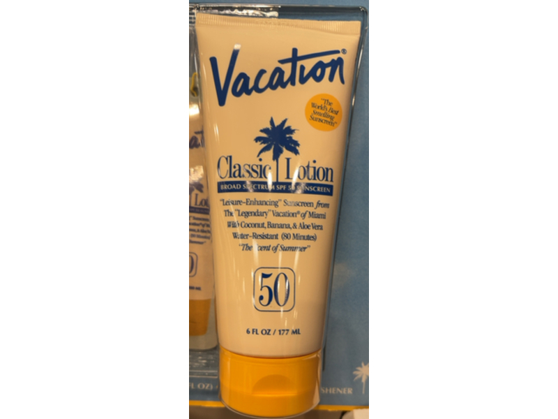 Vacation Classic Sunscreen Lotion, SPF 50, 6 fl oz/177 mL