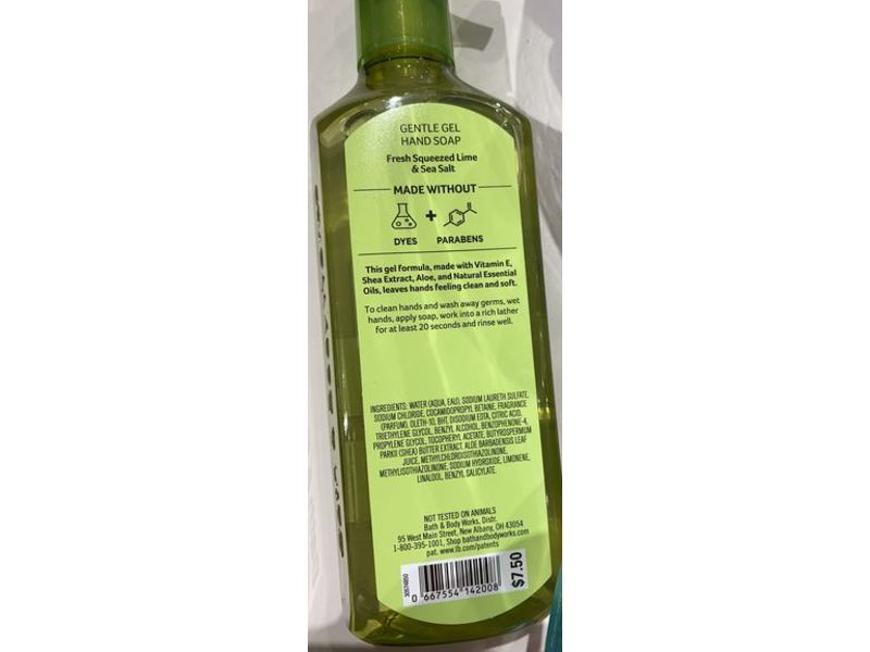 Bath & Body Works Island Margarita, Gentle Gel Hand Soap, 8 fl oz / 236 ml