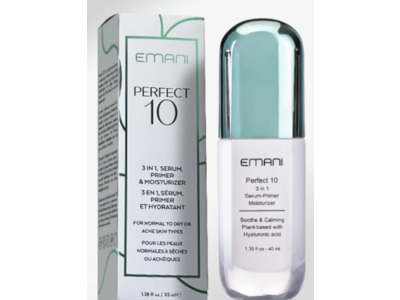 Emani Perfect 10 3 In 1 Serum, Primer & Moisturizer, 1.18 fl oz/35 mL