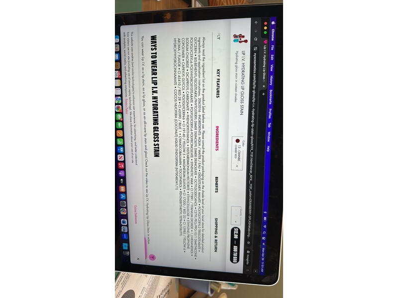 NYX Professional Makeup Lip I.V. Hydrating Gloss Lip Stain, 13 Cranberry Splash, 0.16 fl oz/5 mL