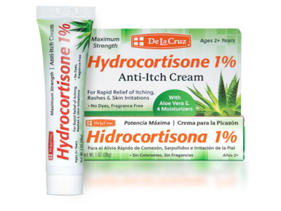 De La Cruz Hydrocortisone Anti-Itch Cream, 1 oz/28 g