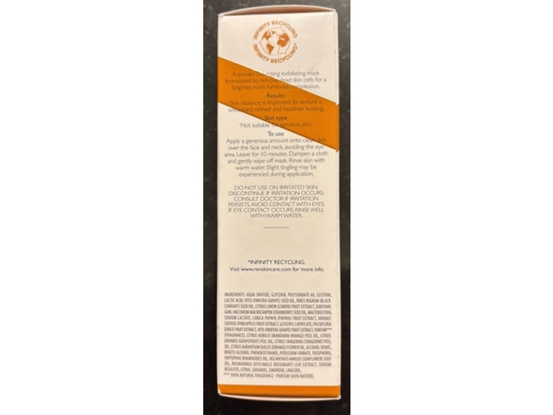 Ren GlycoL Lactic Radiance Renewal Mask, 1.7 fl oz/50 mL