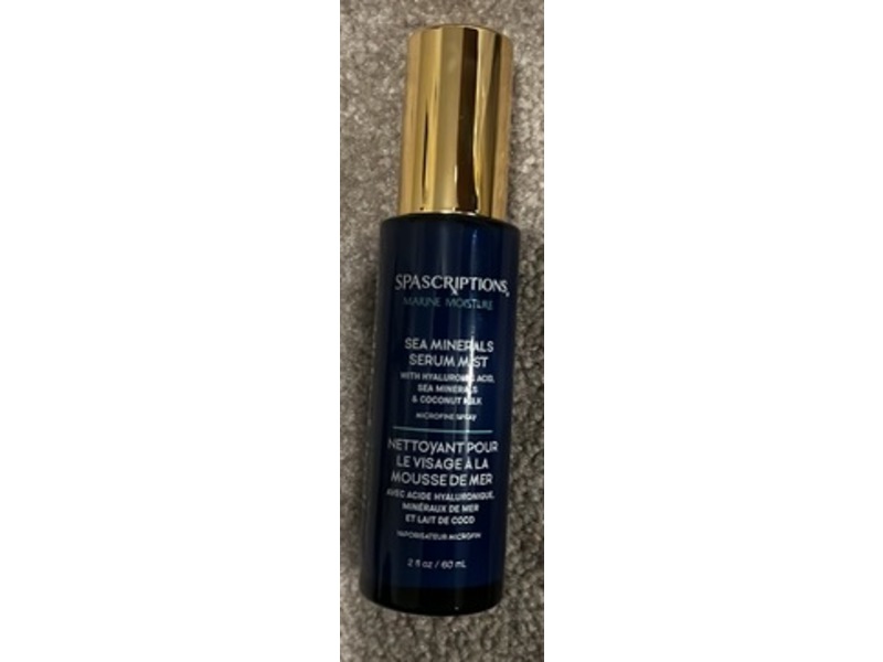Spascriptions Marine Moisture Sea Minerals Serum Mist, Hyaluronic Acid + Sea Minerals & Coconut Milk, 2 fl oz/60 mL