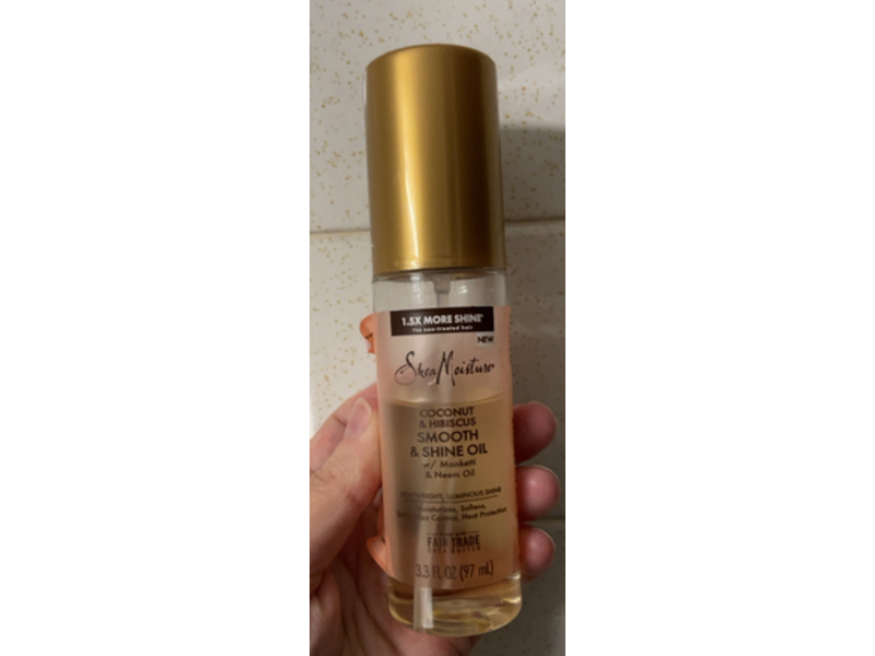 Shea Moisture Smooth & Shine Oil, Coconut & Hibiscus,3.3 fl oz/97 mL