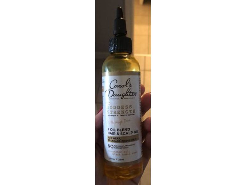 Carol's Daughter Goddess Strength 7 Oil Blend Scalp & Hair Oil, Castor Oil + Black Cumin Seed, 4.2 fl oz/125mL