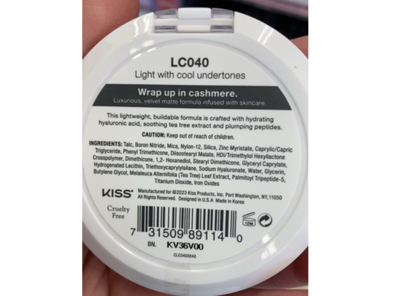 Joah Perfect Complexion Cashmere Powder foundation, Light With Cool Undertones, 0.25 oz/7 g