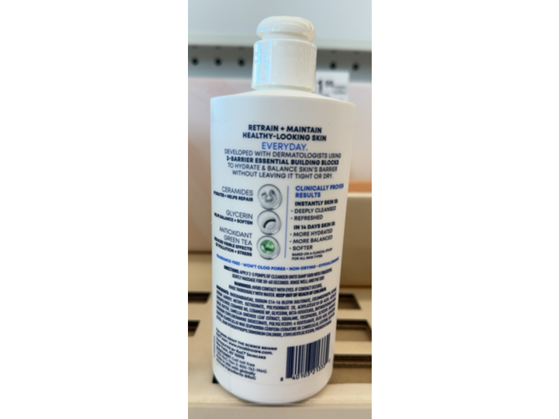 RoC Barrier Renew Gel To Foam Cleanser, Ceramides + Antioxidant Green Tea, 12 fl oz/355 mL