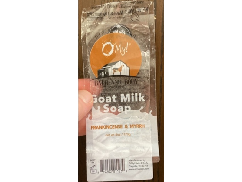 O my! Bath & Body Goat Milk Soap, Frankicense & Myrrh, 6 oz/170 g