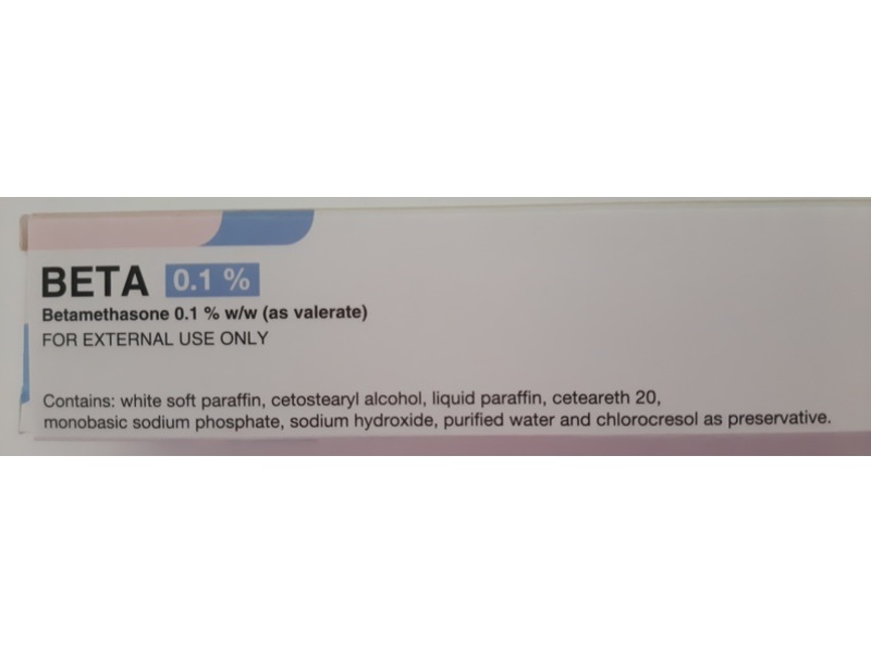 Beta (bethametasome) 0.1% Topical Cream, 50 g, Viatris (Rx)