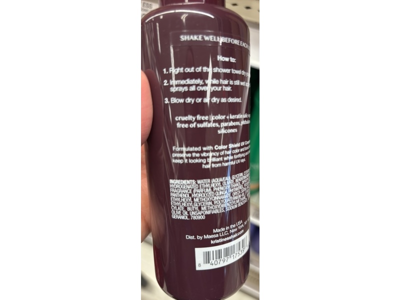 Kristin Ess+ Anti-Fade Leave-In Conditioner, Peptide Protect, 8.45 fl oz/250 mL