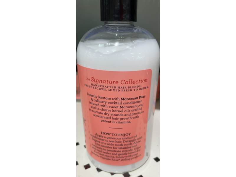 Camille Rose Moroccan Pear Conditioning Custard, Moroccan Pear & Cherry Kernel, 12 fl oz/355 mL