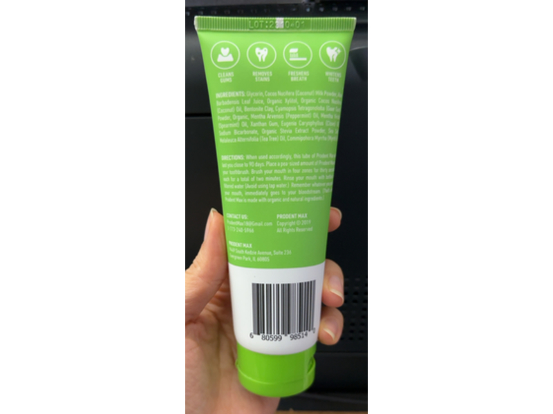 Prodent Max Cool Spearmint Toothpaste, 4 oz